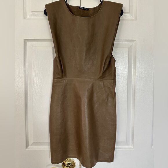 SALE 🔥 ZARA Leather Dress Size S • LIMITED EDITION  • BLOGGER FAVORITE • RARE - Picture 5 of 13
